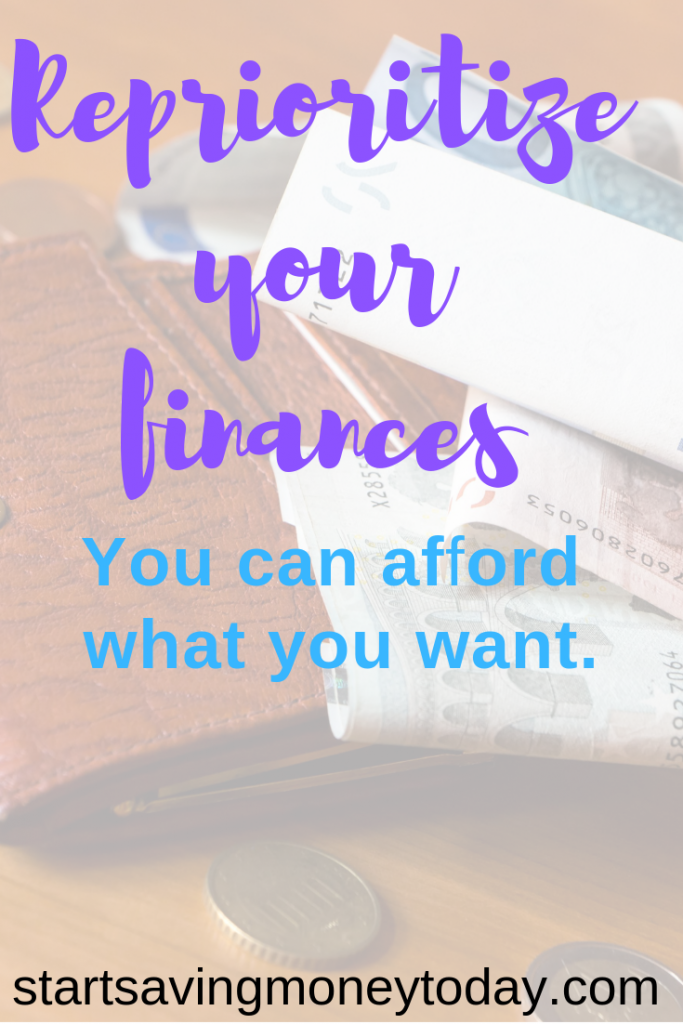 Re prioritize your finances