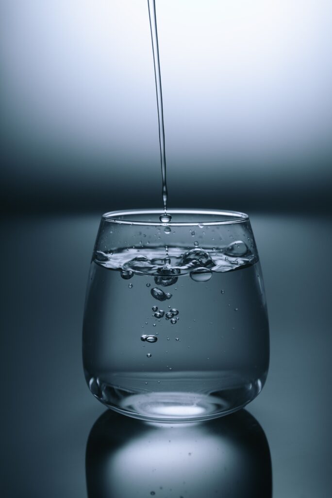 glass of clean water 