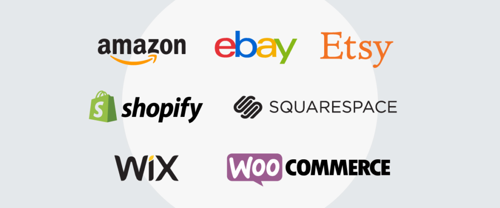 partial list of online selling platforms 